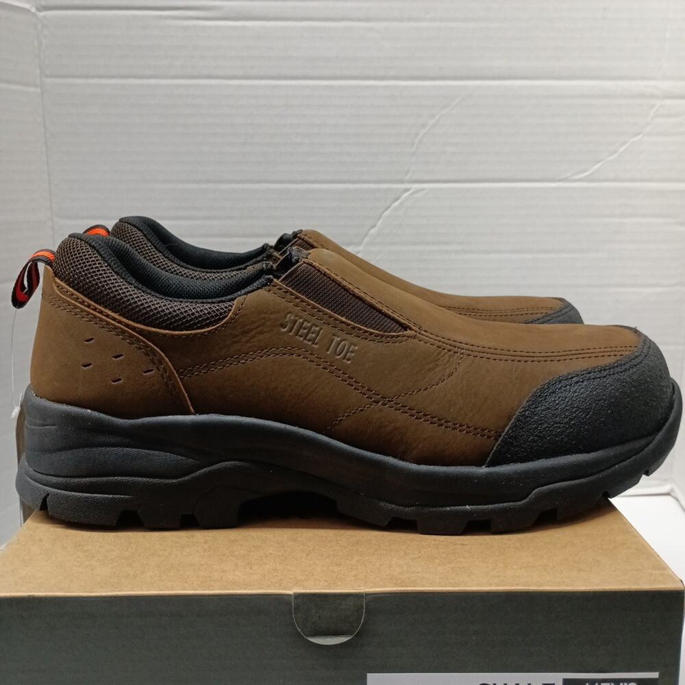 BRAHMA Work Boots Shoes Brown Steel Toe Men's Size 8.5 W
